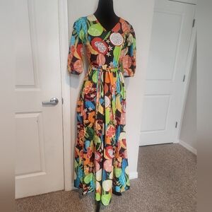 Vibrant Multicolor Maxi Dress